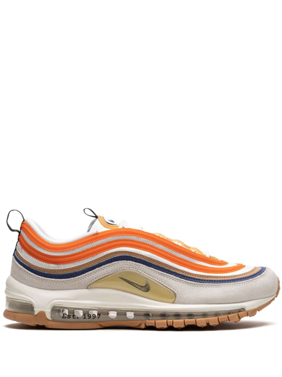 Nike Air Max 97 "father Of Air" Sneakers In White/black/safety Orange