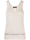Fabiana Filippi Virgin Wool Knitted Top In Neutrals