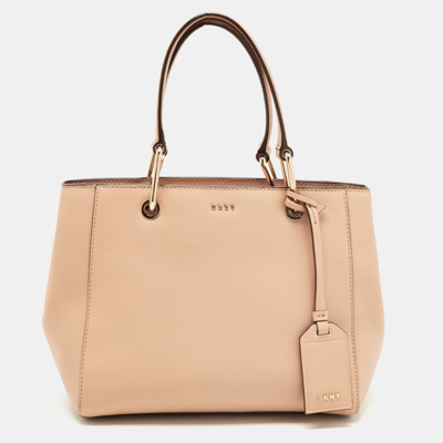 Pre-owned Dkny Beige Leather Tote