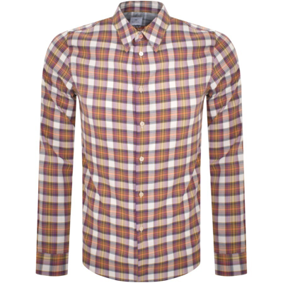 Paul Smith Ps By  Check Long Sleeve Shirt Purple