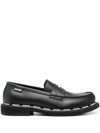 MOSCHINO STITCH-DETAILED SLIP-ON LOAFERS