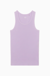 Cos Ribbed Tank Top In Purple