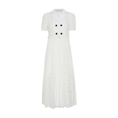 Self-portrait Lace Tailored Midi Dress In White
