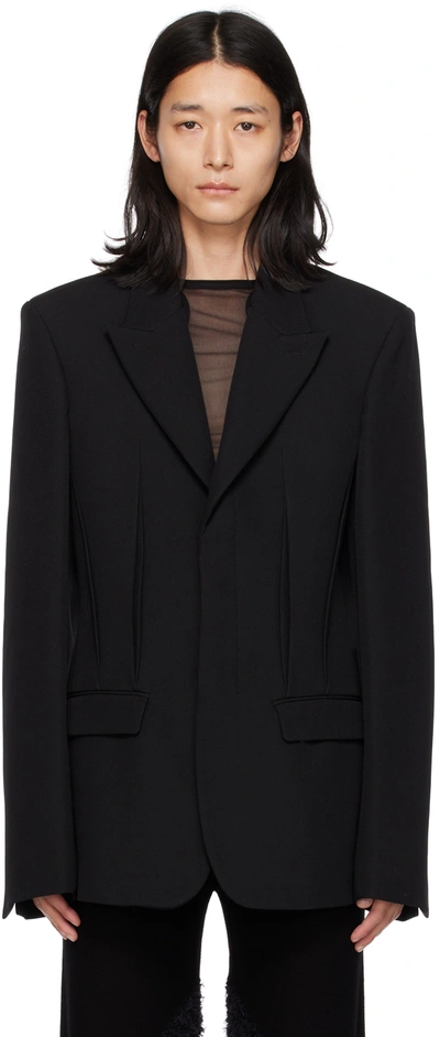 Dion Lee Ssense Exclusive Black Darted Blazer