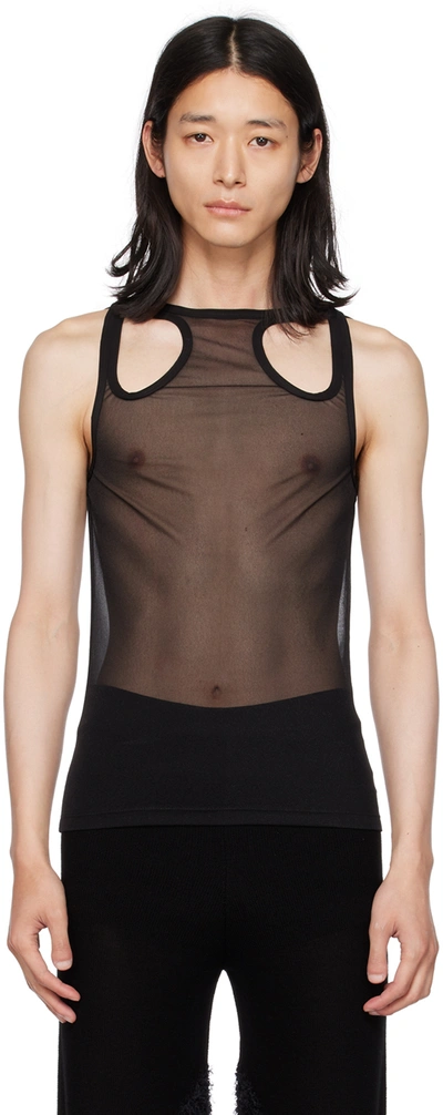 Dion Lee Black Shift Loop Tank Top