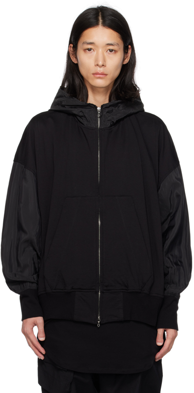 Julius Black Paneled Hoodie