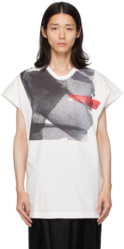 Julius White Printed T-shirt In Off White