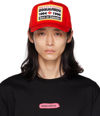 DSQUARED2 RED EMBROIDERED CAP
