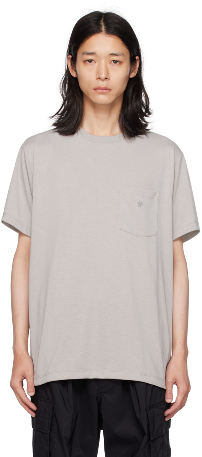 Goldwin Gray Pocket T-shirt In Light Gray