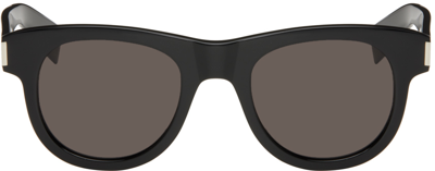 Saint Laurent Black Sl 571 Sunglasses In 001 Black/black/blac