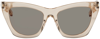 Saint Laurent Sl 214 Kate Sunglasse Female Beige In 023 Nude/nude/copper