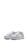 Nike Kids' Dunk Low Basketball Sneaker In Pure Platinum,wolf Grey,white
