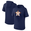Fanatics Branded Navy Houston Astros Short Sleeve Hoodie T-shirt In Navy