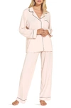 Eberjey Gisele Jersey Knit Pajamas In Sorbet/black