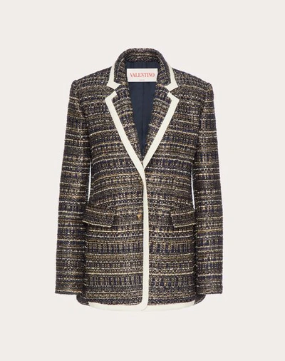 Valentino Tweed Party Single-breasted Blazer In Default Title
