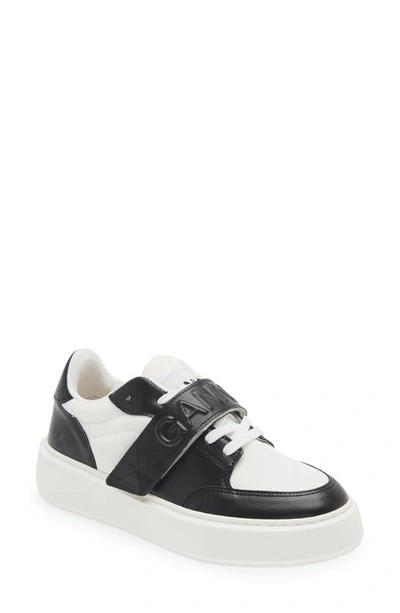 GANNI MIXED MEDIA LOW TOP SNEAKER