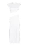 Maet Rhea White Silk Skirt Set In White