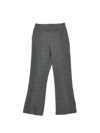 Monnalisa Houndstooth-pattern Flared Trousers In Cream + Black