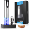 Zulay Kitchen Electric Wine Opener With Charging Base And Foil Cutter In Silver