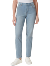 GLORIA VANDERBILT WOMENS DENIM LIGHT WASH STRAIGHT LEG JEANS