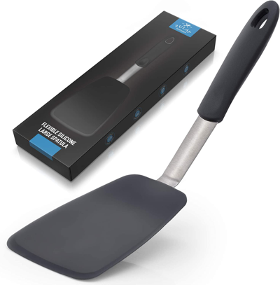 Zulay Kitchen Large 13 Inch Flexible Silicone Spatula In Black