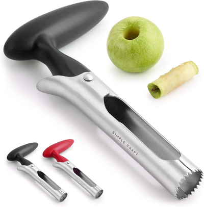 Zulay Kitchen Durable Stainless Steel Apple Corer Remover In Black