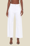 Pistola Penny High Rise Wide Leg Crop Jeans In Blizzard In Multi