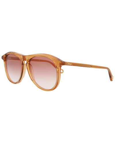 Chloé Women's Ch0009s 56mm Sunglasses In Orange