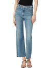 Joe's The Blake High Waist Raw Hem Crop Wide Leg Jeans In Multi