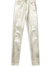 Simkhai Rae High Rise Skinny Denim In Gold