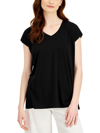 Eileen Fisher Crinkled Organic Cotton Jersey Tunic In Black