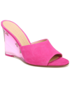 Veronica Beard Dali Mules Aus Veloursleder Mit Keilabsatz In Pink