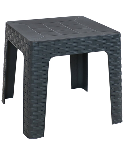 Sunnydaze Patio Side Table - 18-inch Square - Gray In Grey