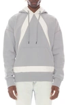 Hvman Taped Cotton Hoodie In Ghost Grey