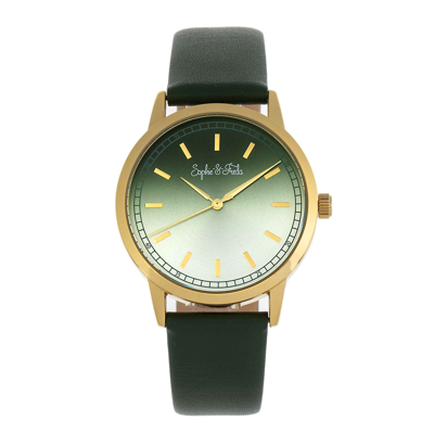 Sophie And Freda San Diego Quartz Green Dial Ladies Watch Sf5103 In Gold Tone / Green