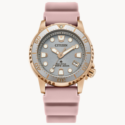 Citizen Promaster Silver Dial Ladies Watch Eo2023-00a In Gold Tone / Pink / Rose / Rose Gold Tone / Silver