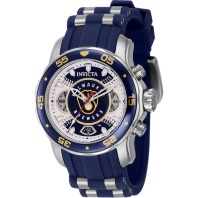 Invicta Mlb Ladies Chronograph Quartz Watch 42874 In Two Tone  / Blue / Orange / White