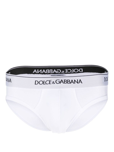 Dolce & Gabbana Bi-pack Cotton Stretch Medium Slip In White