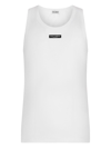 Dolce & Gabbana Canotta Etichetta Logo In White