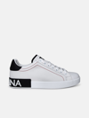 Dolce & Gabbana Portofino White Leather Sneakers In White