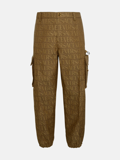 Versace Kids' Pantalone Cargo In Brown