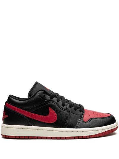 Jordan Air  1 Low "bred Sail" Sneakers In Black/red