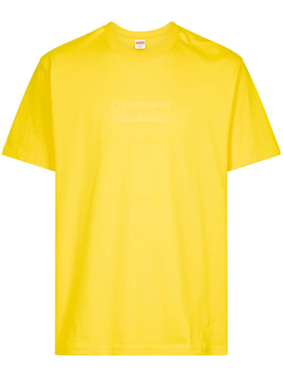 Supreme Tonal Box Logo T-shirt In Yellow