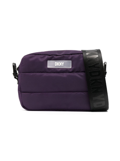 Dkny Kids' Reversible Padded Crossbody Bag In Purple
