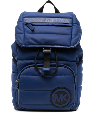 Michael Kors Kent Mens Nylon Grey Camo Print Orange Neon Shoulder Backpack  Bag