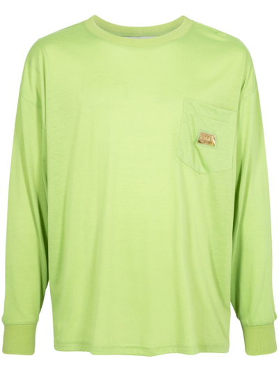 Advisory Board Crystals Lightweight Pocket T-shirt In Green