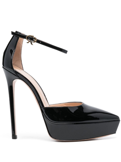 Gianvito Rossi 105mm Kasia Patent Leather Pumps In Black