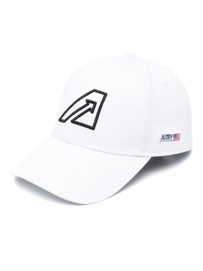 Autry Logo-embroidered Cotton Cap In White