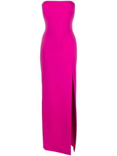 Solace London Strapless Maxi Dress In Fuchsia