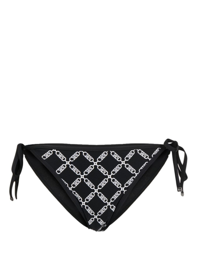 Michael Kors Empire Logo Bikini Bottom In Black